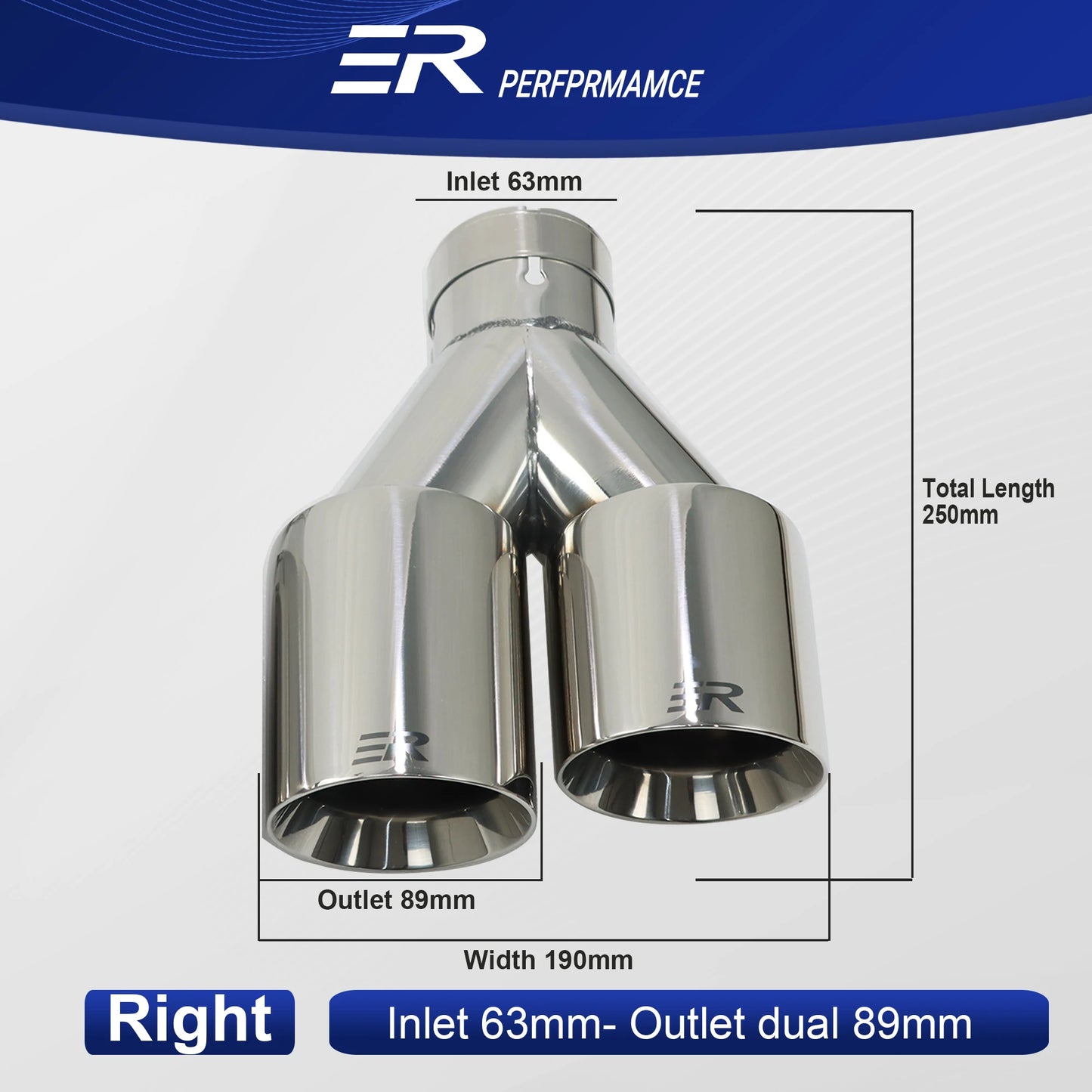Double Outlet Exhaust Pipe