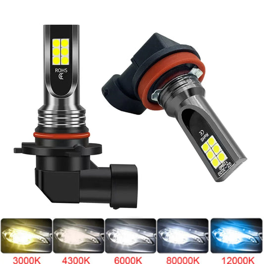 2Pcs H8 H11 LED Bulb H16 JP 9005 HB3 9006 HB4 Led Lamp