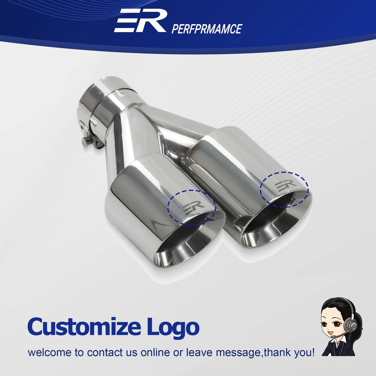 Double Outlet Exhaust Pipe
