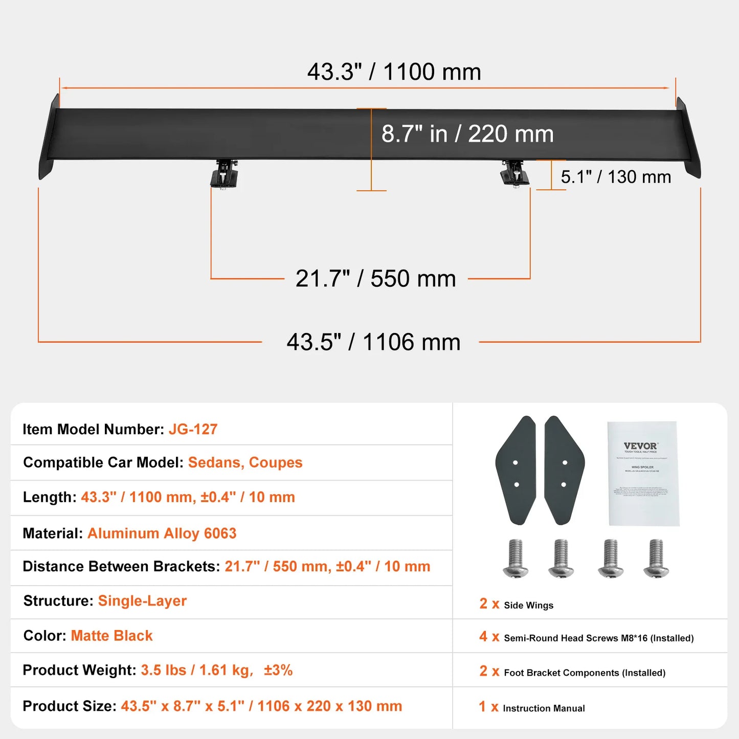 SucceBuy GT Wing Car Spoiler
