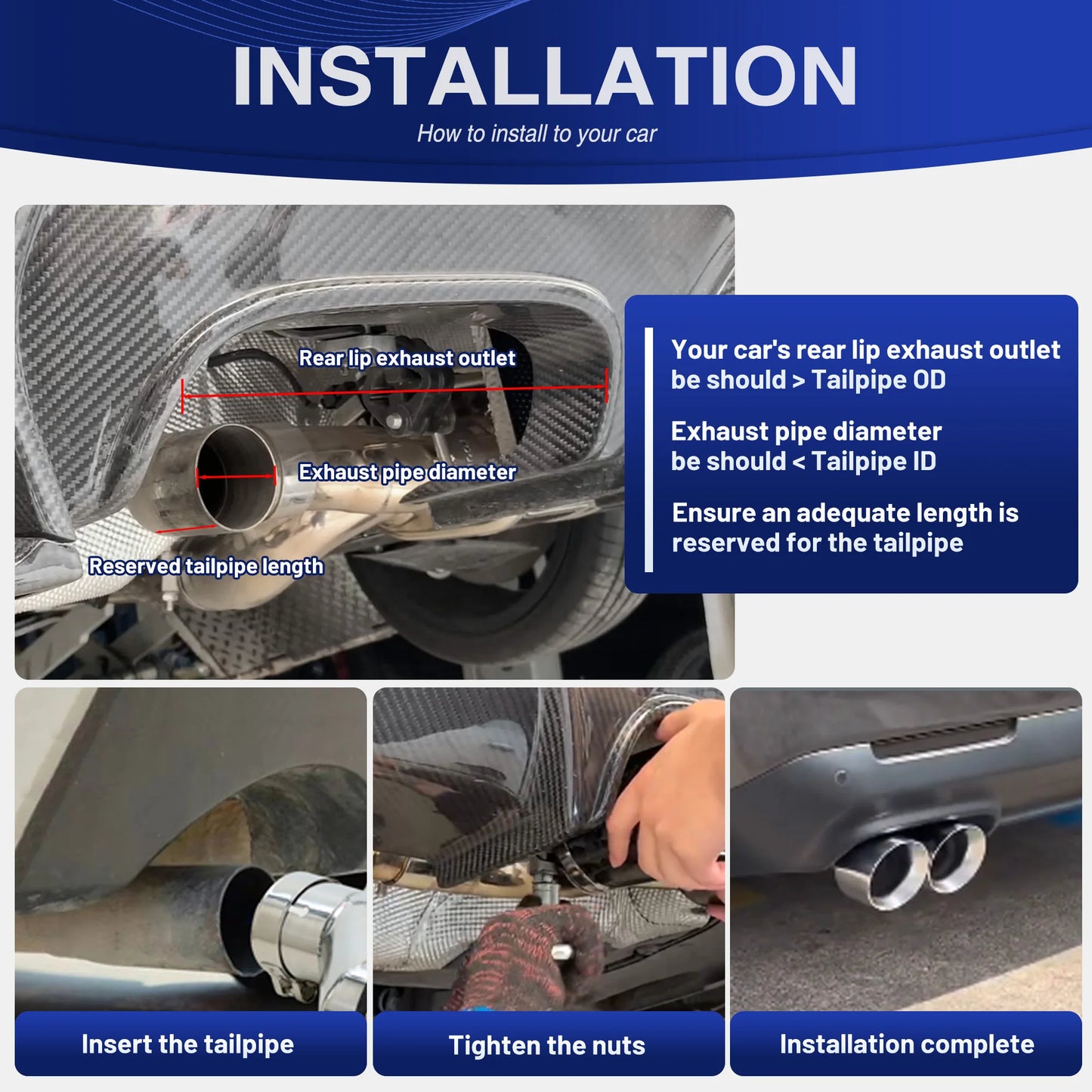 Double Outlet Exhaust Pipe