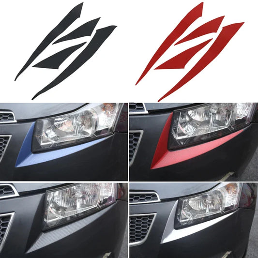For Chevrolet Cruze Sedan Hatchback Headlight Trim Sticker Lamp Eyebrow Cover Decoration Strip Stickers car accessories