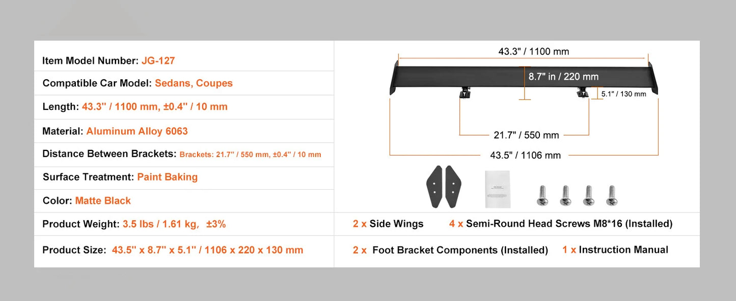 SucceBuy GT Wing Car Spoiler