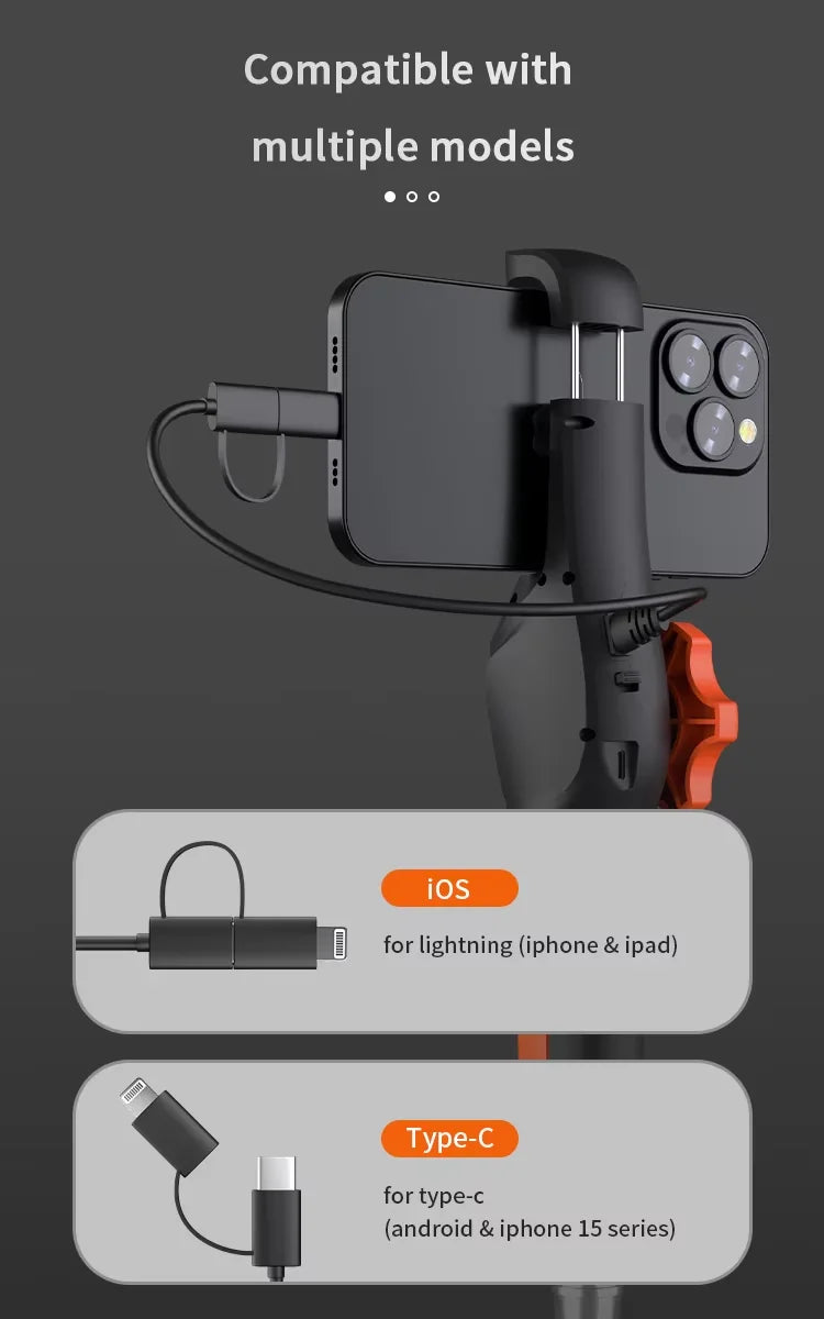 Dodosee 360° Two-Way Type-C Articulating Endoscope HD Camera