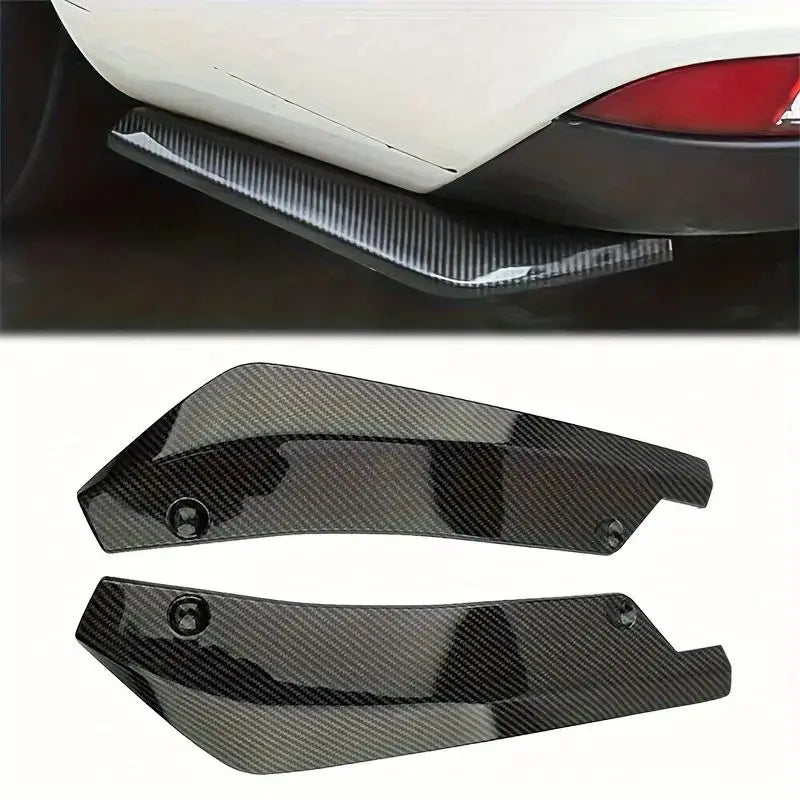 2PCS Universal Car Rear Bumper Lip Diffuser Splitter - Durable Scratch Guard & Stylish Rear Corner Enhancement - Easy Installati
