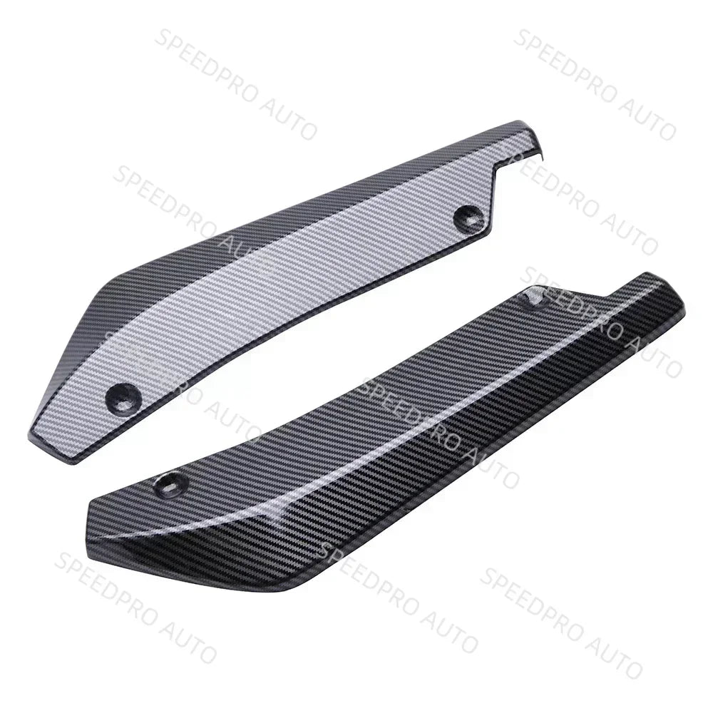 Car Rear Bumper Lip Splitter Diffuser for A3 A4 A5 A6 A7 B8 S3 Scratch Protector Spoiler Extension Winglets Side Skirt Black