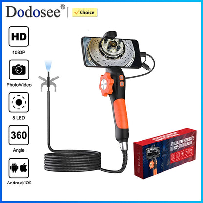 Dodosee 360° Two-Way Type-C Articulating Endoscope HD Camera