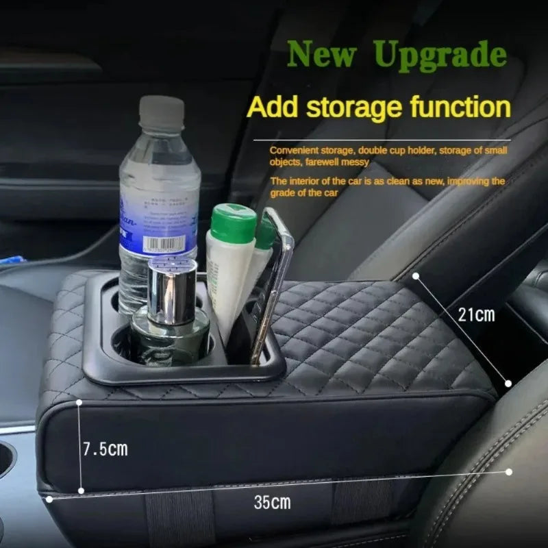 Car armrest pillows and cup holders