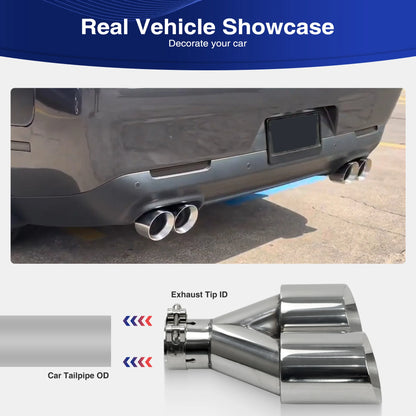 Double Outlet Exhaust Pipe
