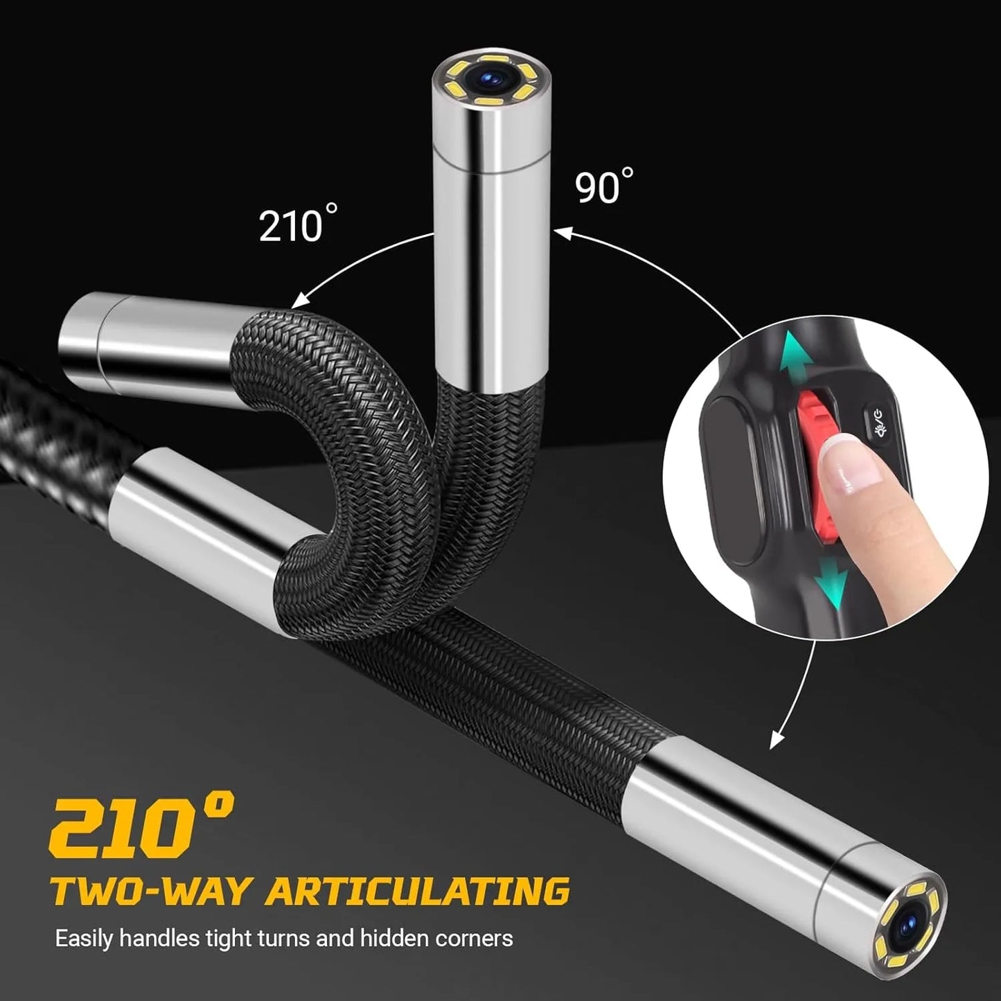 Endoscope Camera with Light 3.9 mm 4.3 Inch