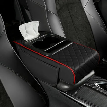 Car armrest pillows and cup holders