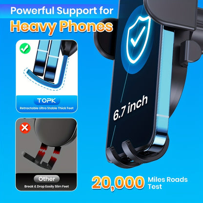 Car Phone Holder Mount For Dashboard, Upgraded Handsfree Cell Phone Stand Holder For Car Dashboard, Compatible With IPhone Samsung Android Cell Phones