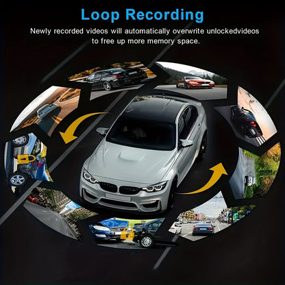 1080P Dual Camera Dash Cam For Cars With IR Night Vision