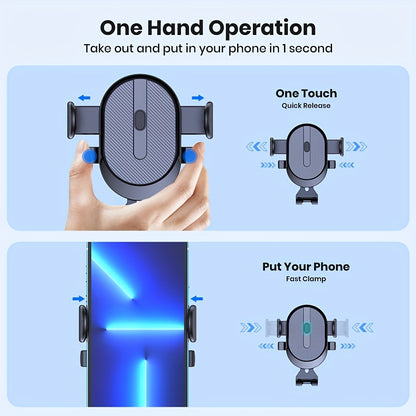 Car Phone Holder Mount For Dashboard, Upgraded Handsfree Cell Phone Stand Holder For Car Dashboard, Compatible With IPhone Samsung Android Cell Phones