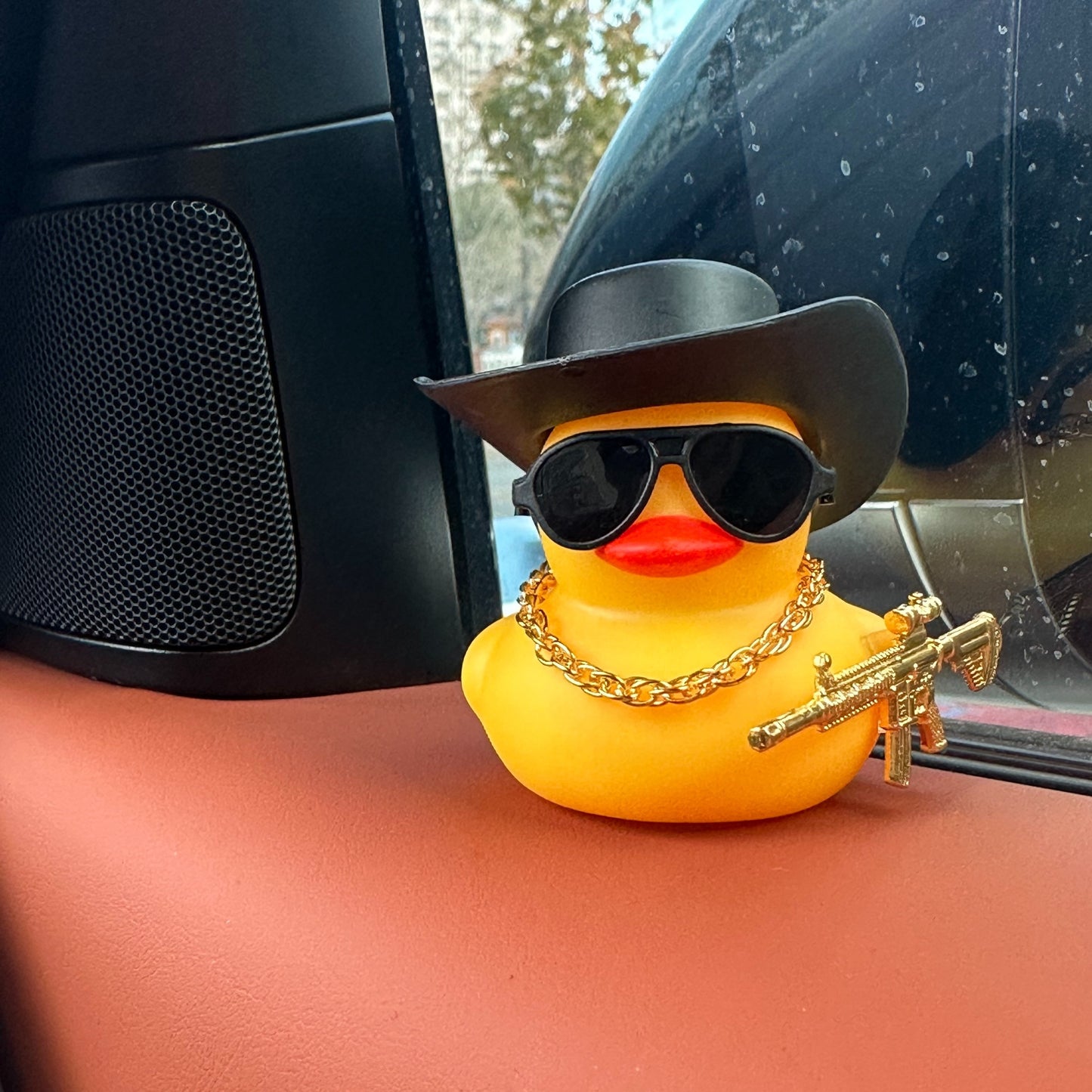 Car Decoratio - Cool Duck With Black Cowboy Hat